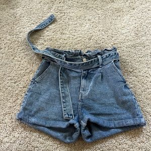 Wild Fable jean shorts with denim tie belt